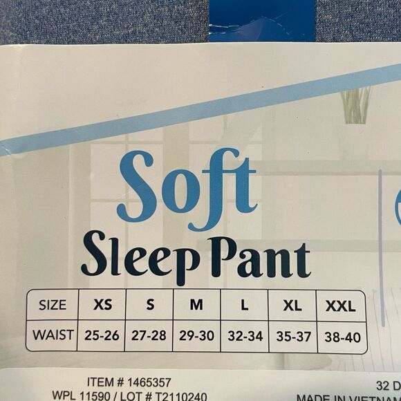 32 Degrees Cool Soft Sleep Lounge Pants Blue Knit Drawstring Pull-On L - Picture 4 of 8